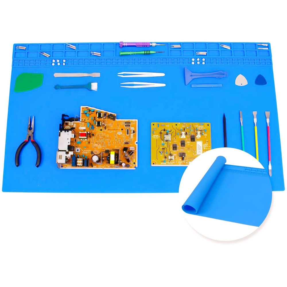 Bantalan Solder Silikon Tahan  - Electronics Repair Workbench ulasan dan harga