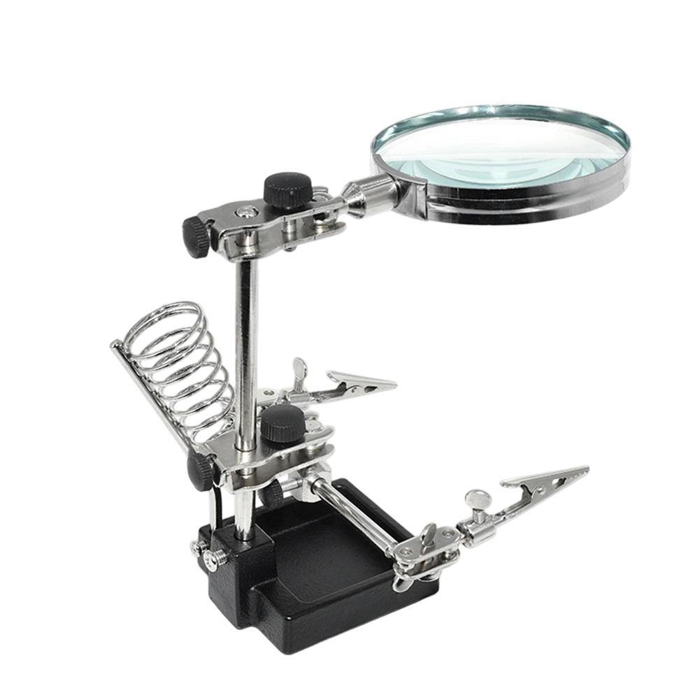 Kaca Pembesar 3X dengan Penyan - Electronics Repair Workbench ulasan dan harga