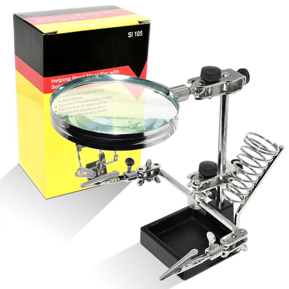 Kaca Pembesar 3X dengan Penyan - Electronics Repair Workbench ulasan dan harga