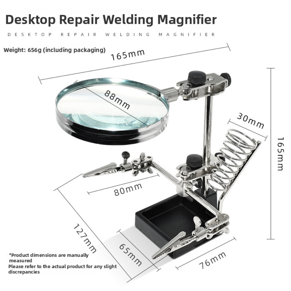 Kaca Pembesar 3X dengan Penyan - Electronics Repair Workbench ulasan dan harga